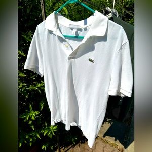 White Men’s Lacoste Polo
